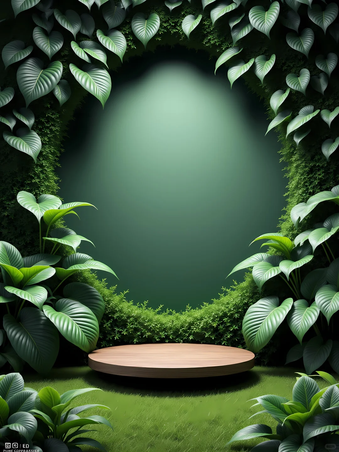 春天绿植电商花卉展台场景