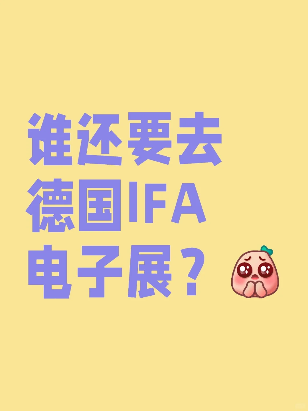 谁去德国IFA电子展？