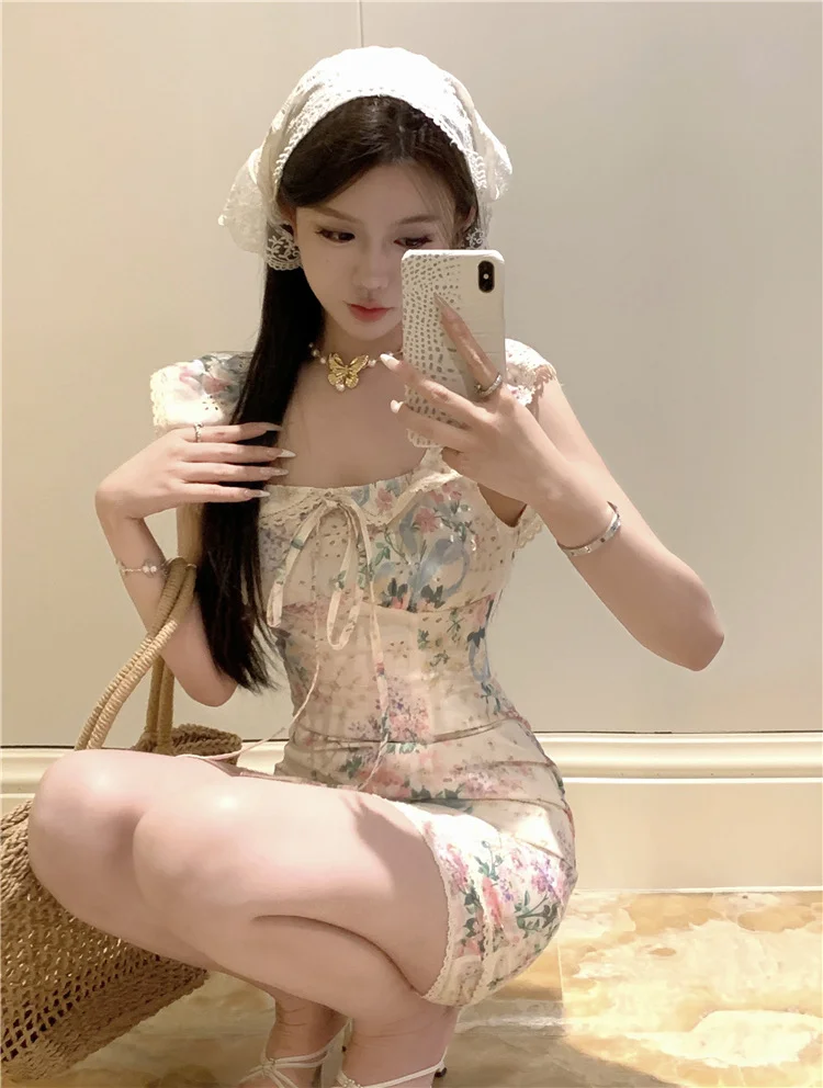 法式碎花裙?显瘦必备