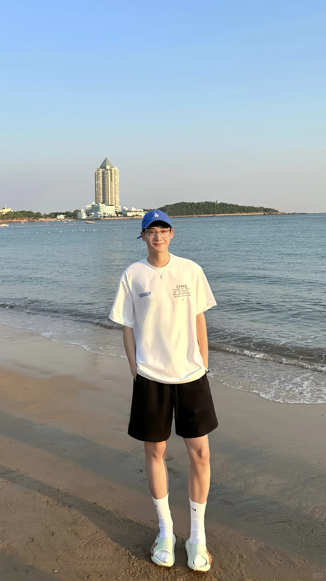 白袜体育生 海边穿搭