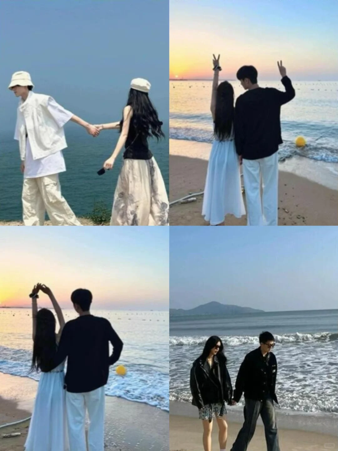 超有氛围感的情侣海边拍照姿势集合?