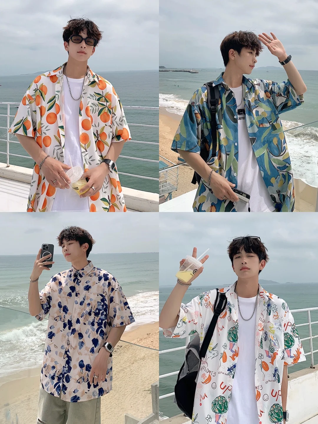 海边穿搭｜男生夏季短袖衬衫