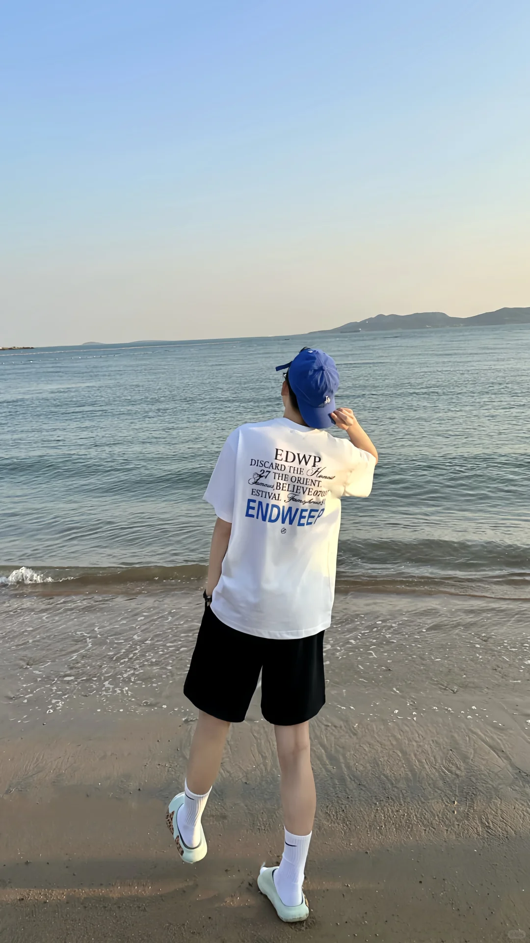白袜体育生 海边穿搭