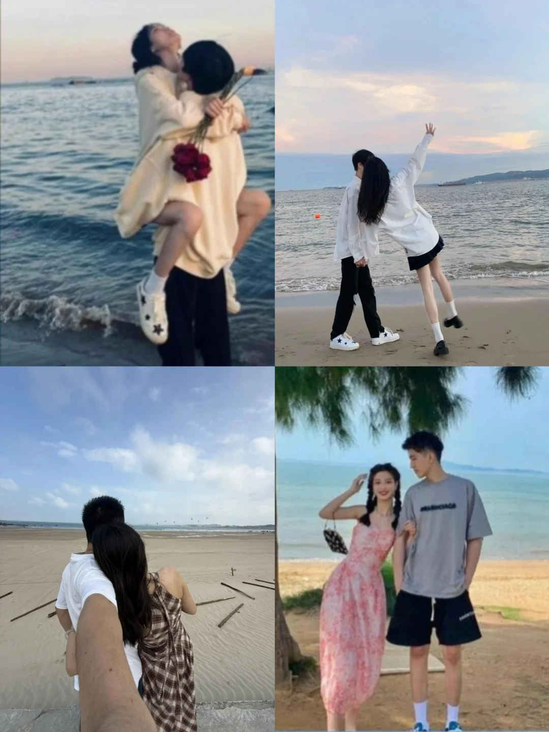 超有氛围感的情侣海边拍照姿势集合?