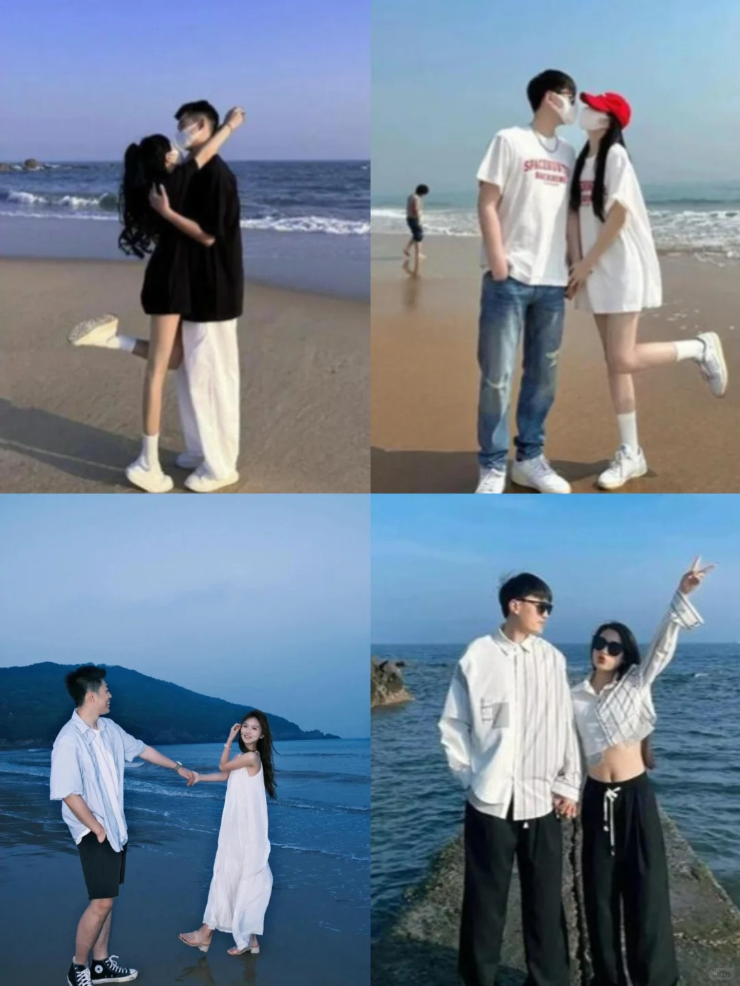 超有氛围感的情侣海边拍照姿势集合?