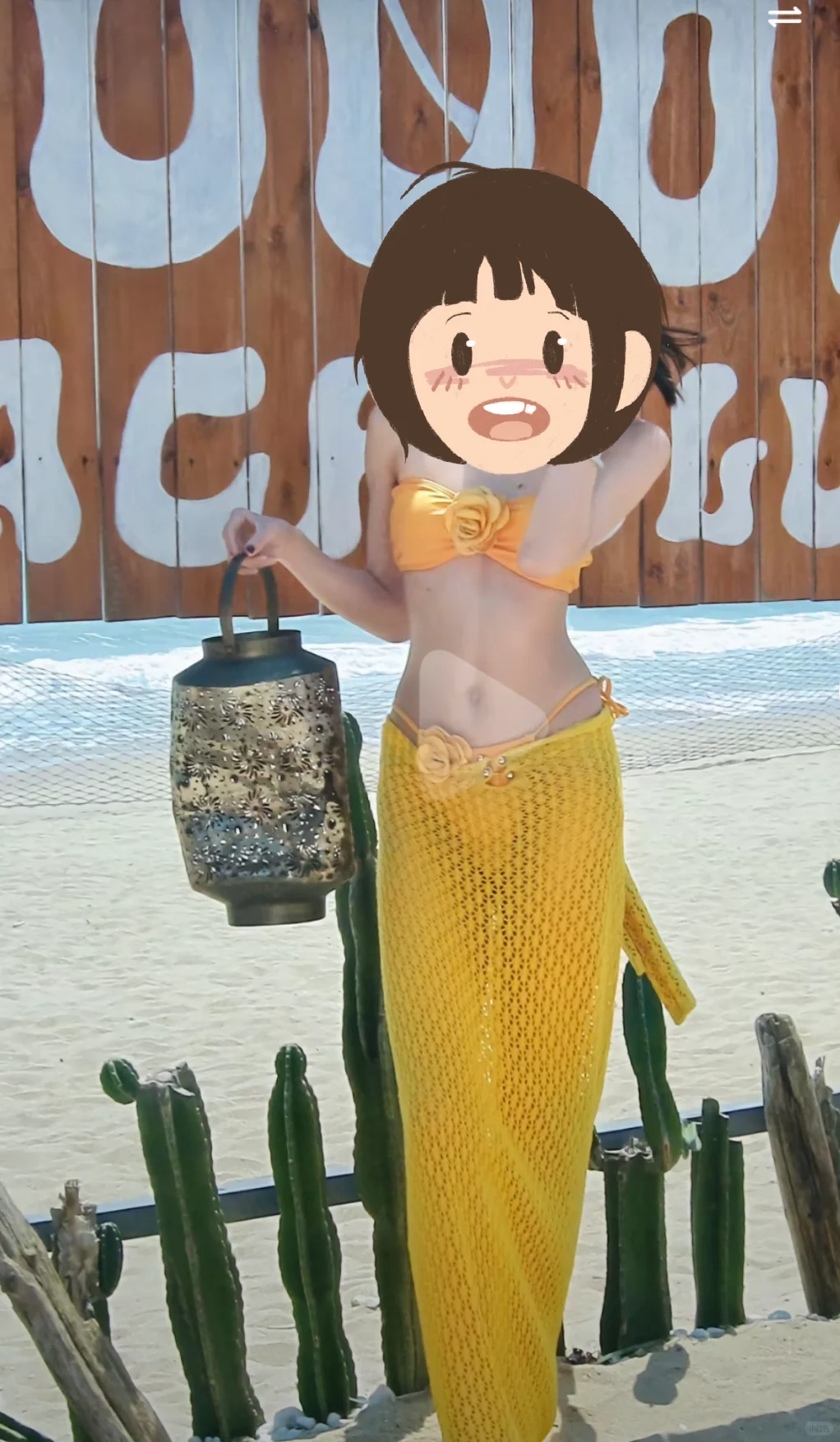 海边次抛裙子