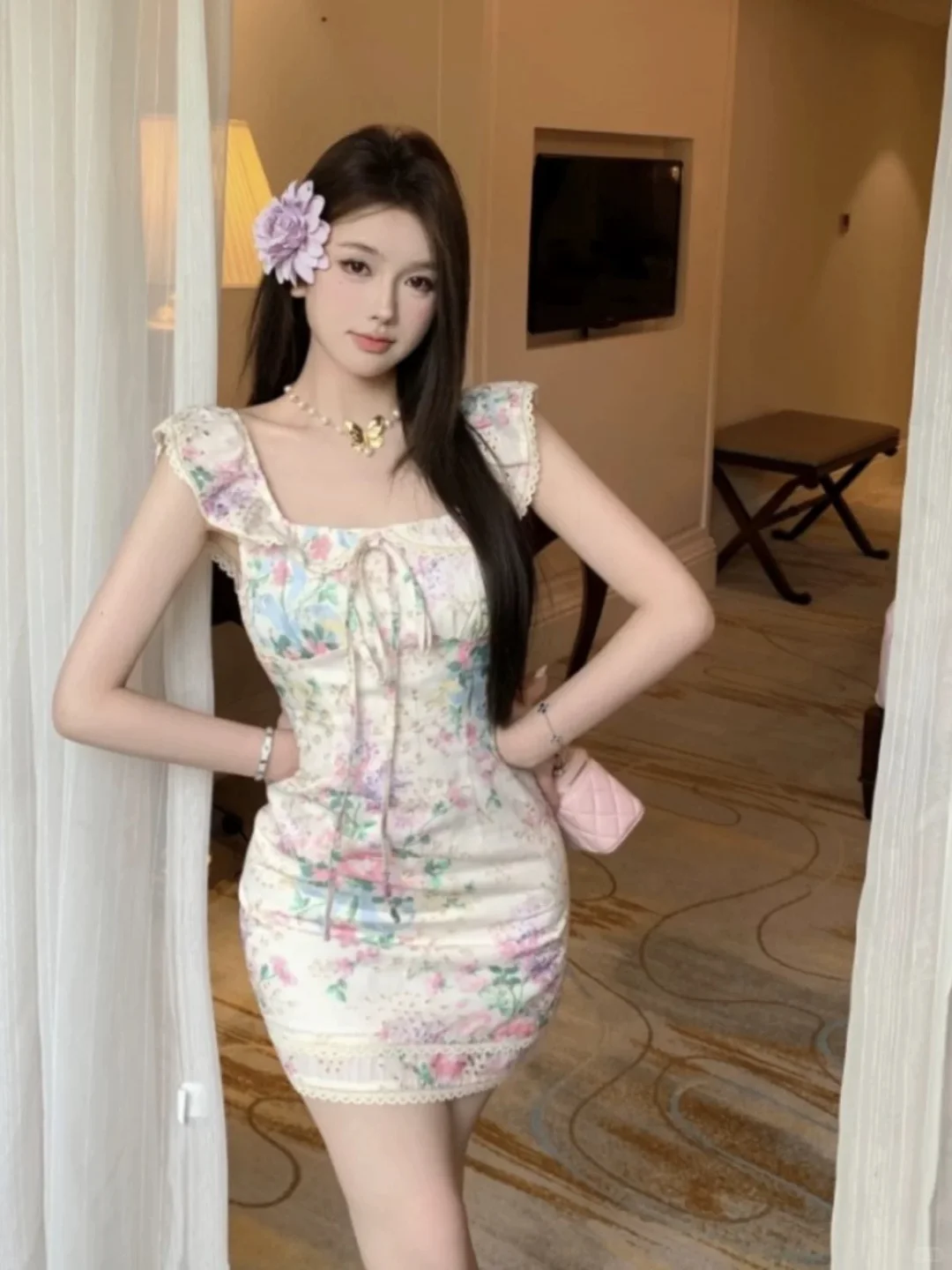 法式碎花裙?显瘦必备