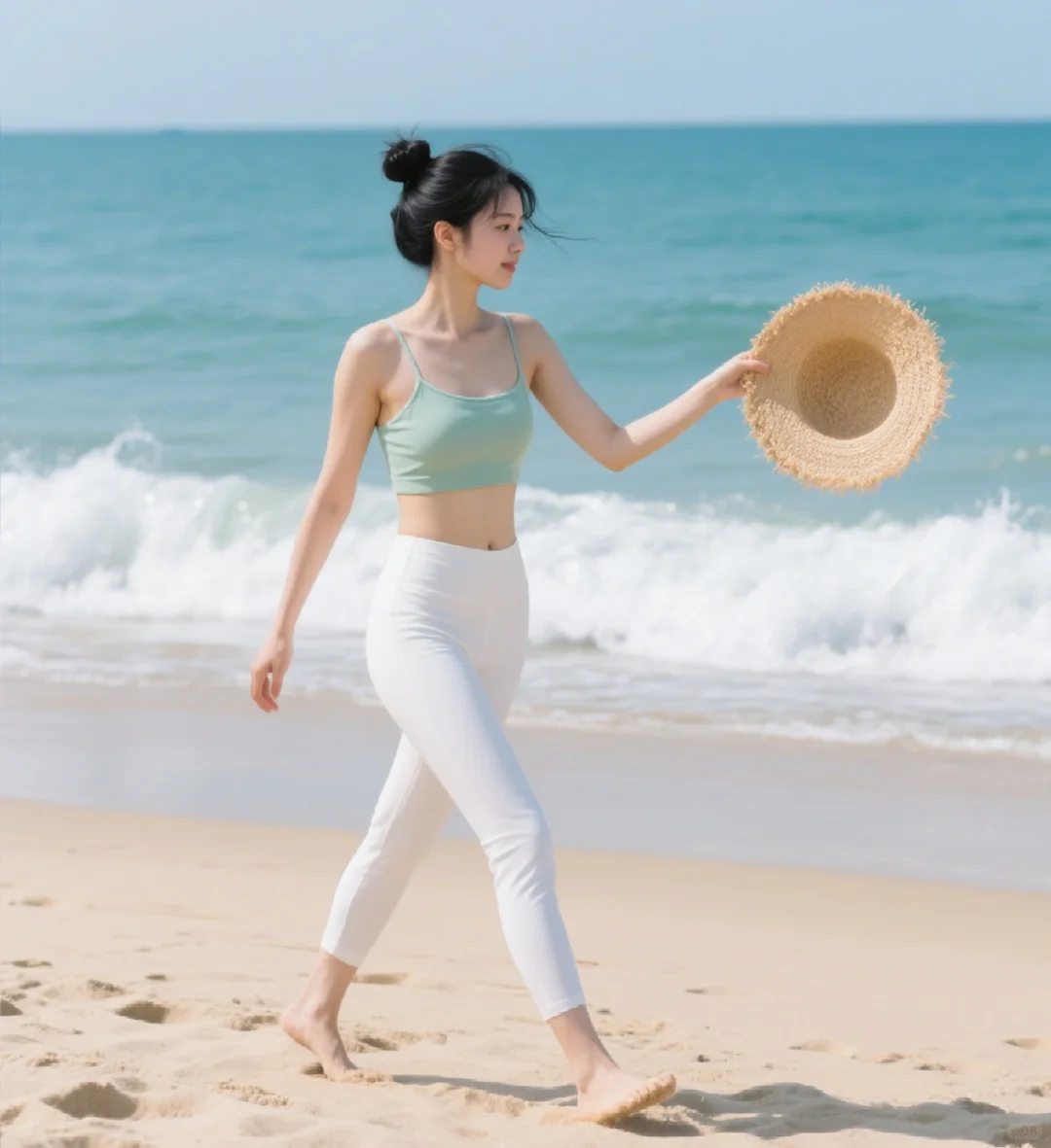 夏末海边瑜伽裤ootd～