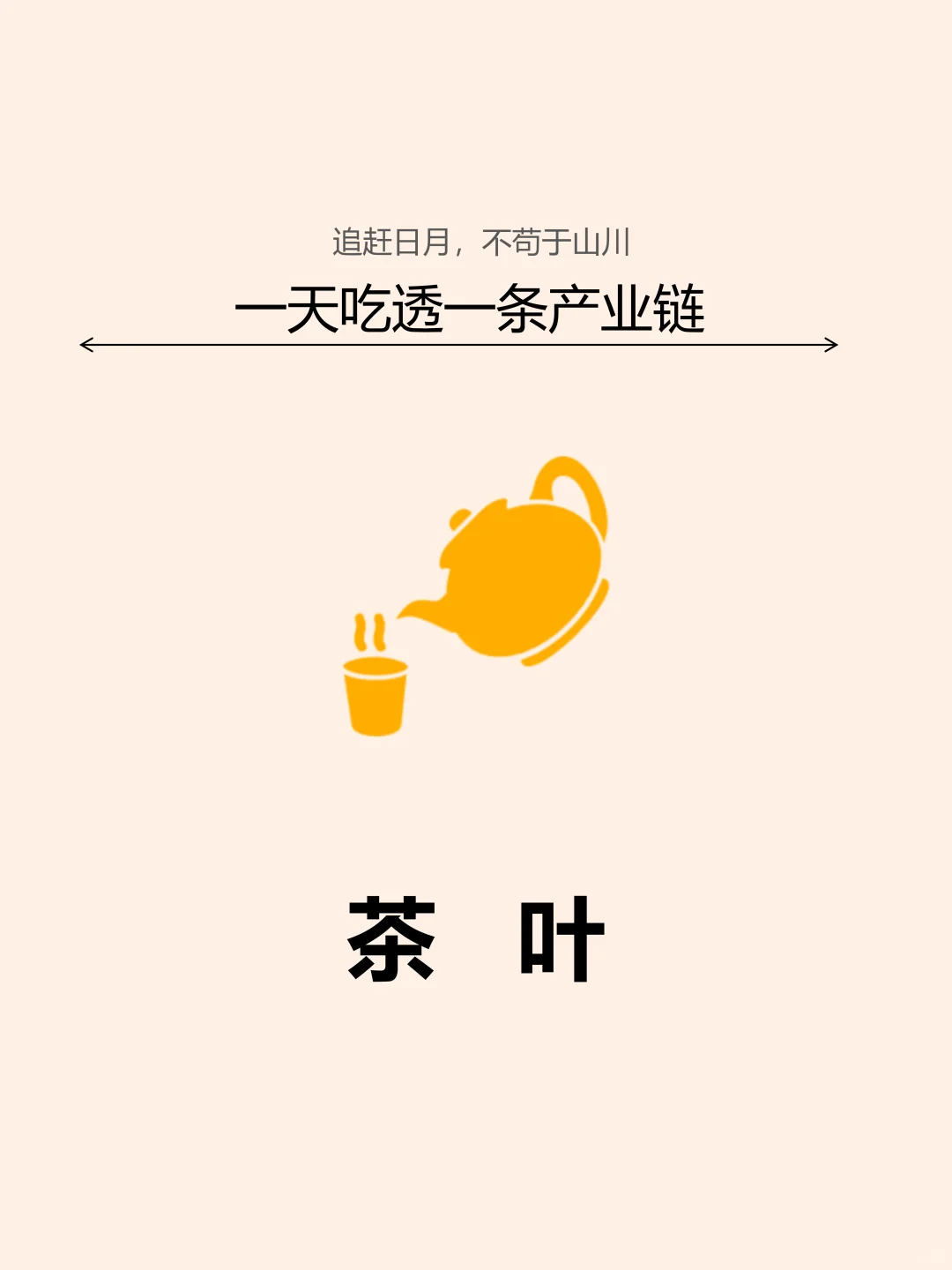 一天吃透一条产业链。茶叶