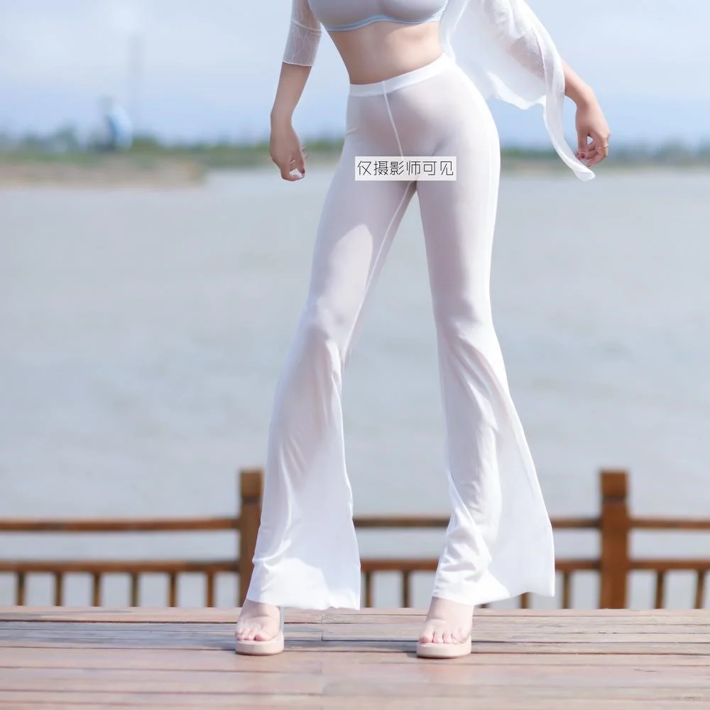 超薄网纱瑜伽喇叭裤｜性感小心机穿出街?♀️