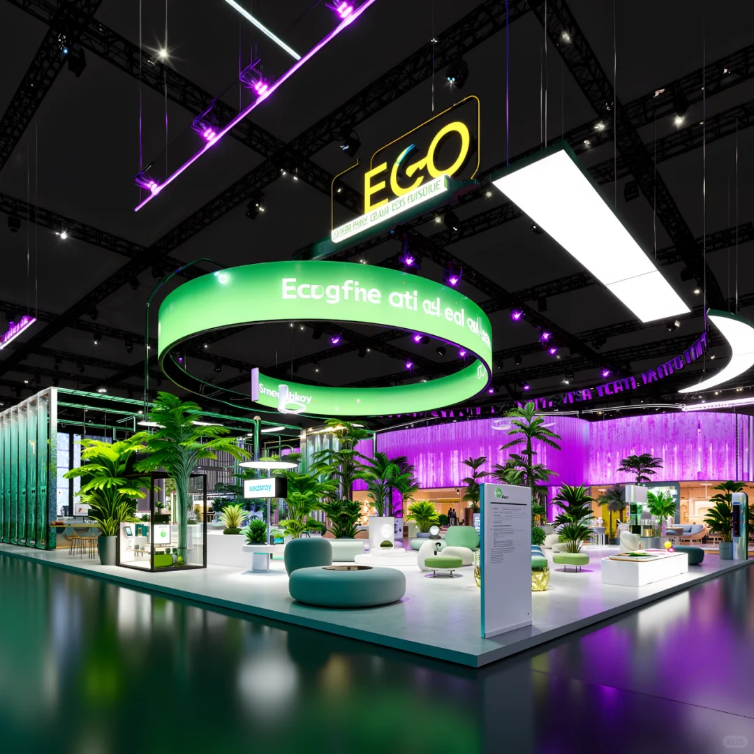 AIGC-展览设计 | 沉浸式绿色能源展台!