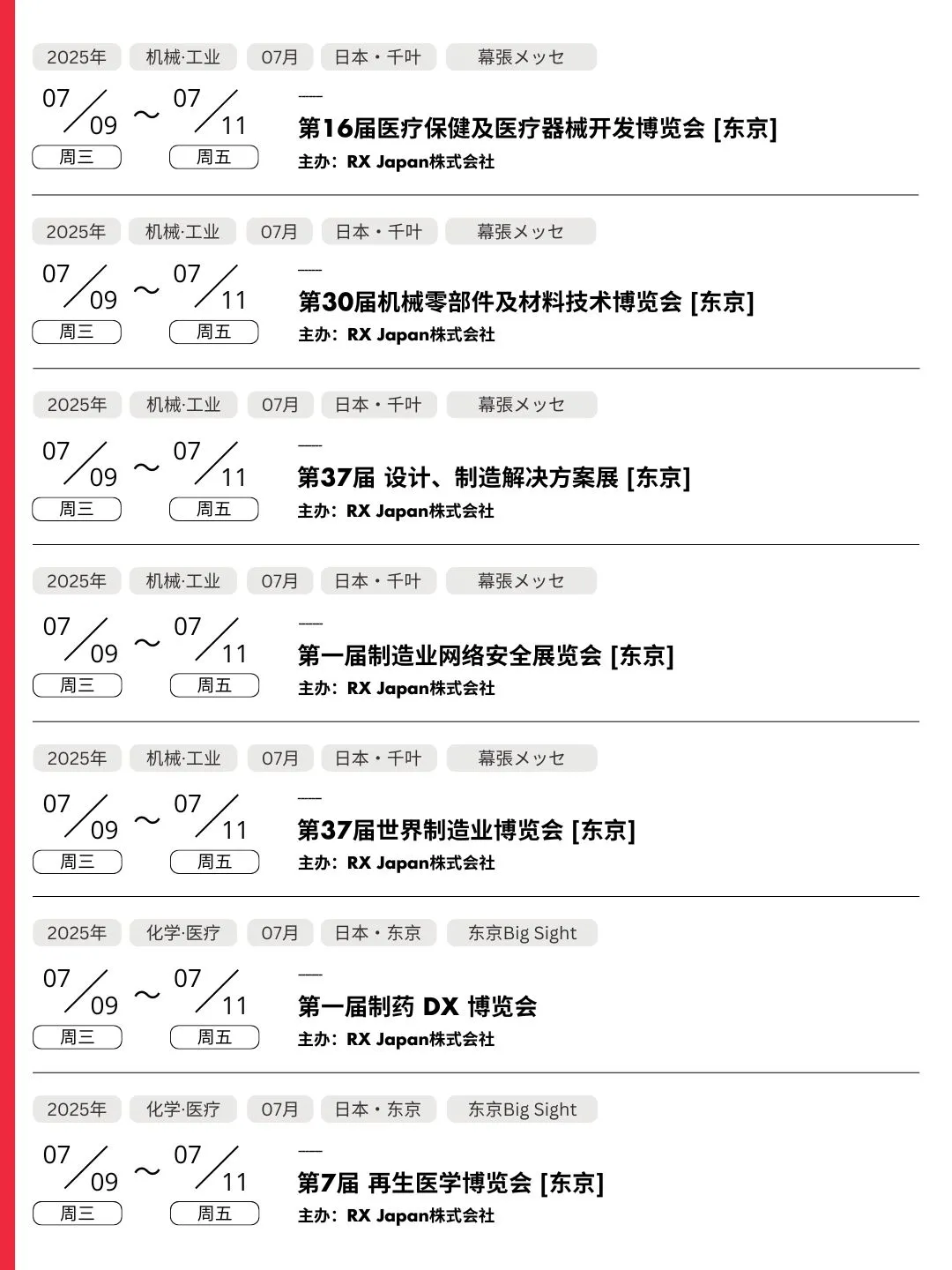 【7月日本展会指南】全领域展会大搜罗!商务生