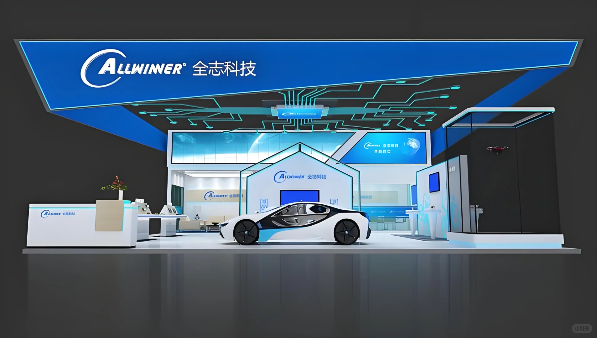 我们在美国汽配展的展台长这样