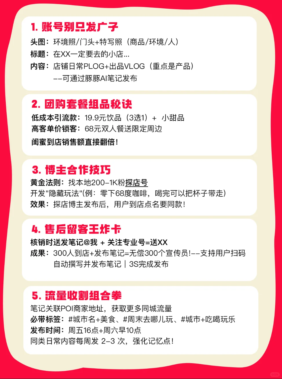 实体在小红书干团购的3大红利和5步起号攻略