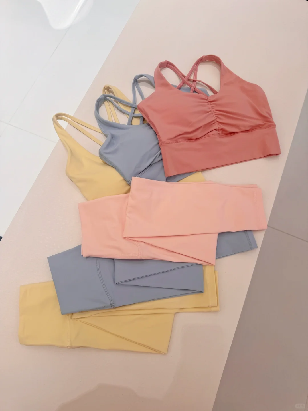 Ootd｜九套瑜伽服 粉白色芭蕾风好好看～