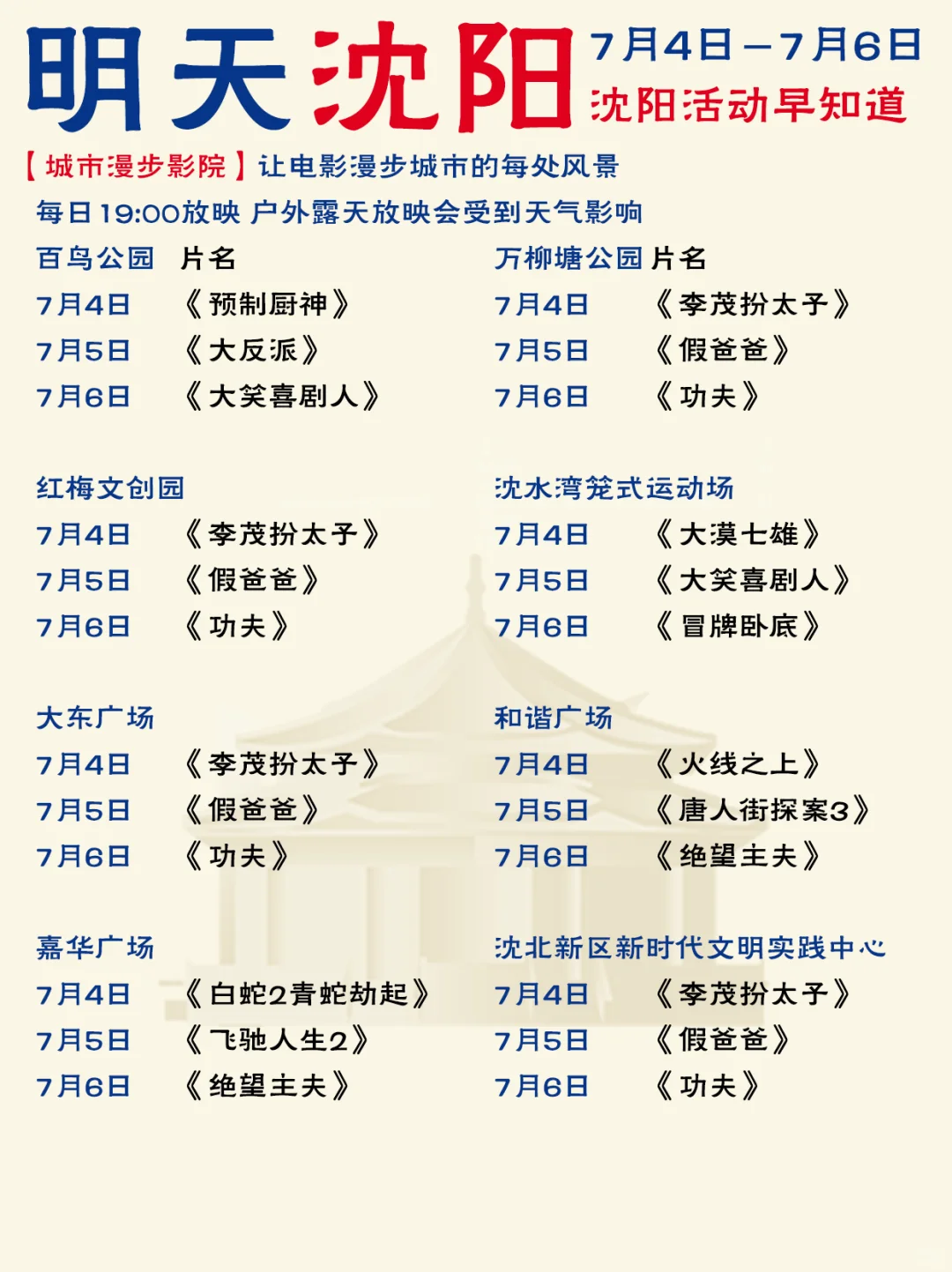 哈喽啊！沈阳周末活动资讯已送达