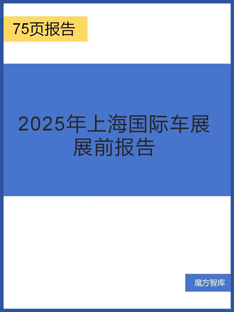 2025年上海国际车展展前报告