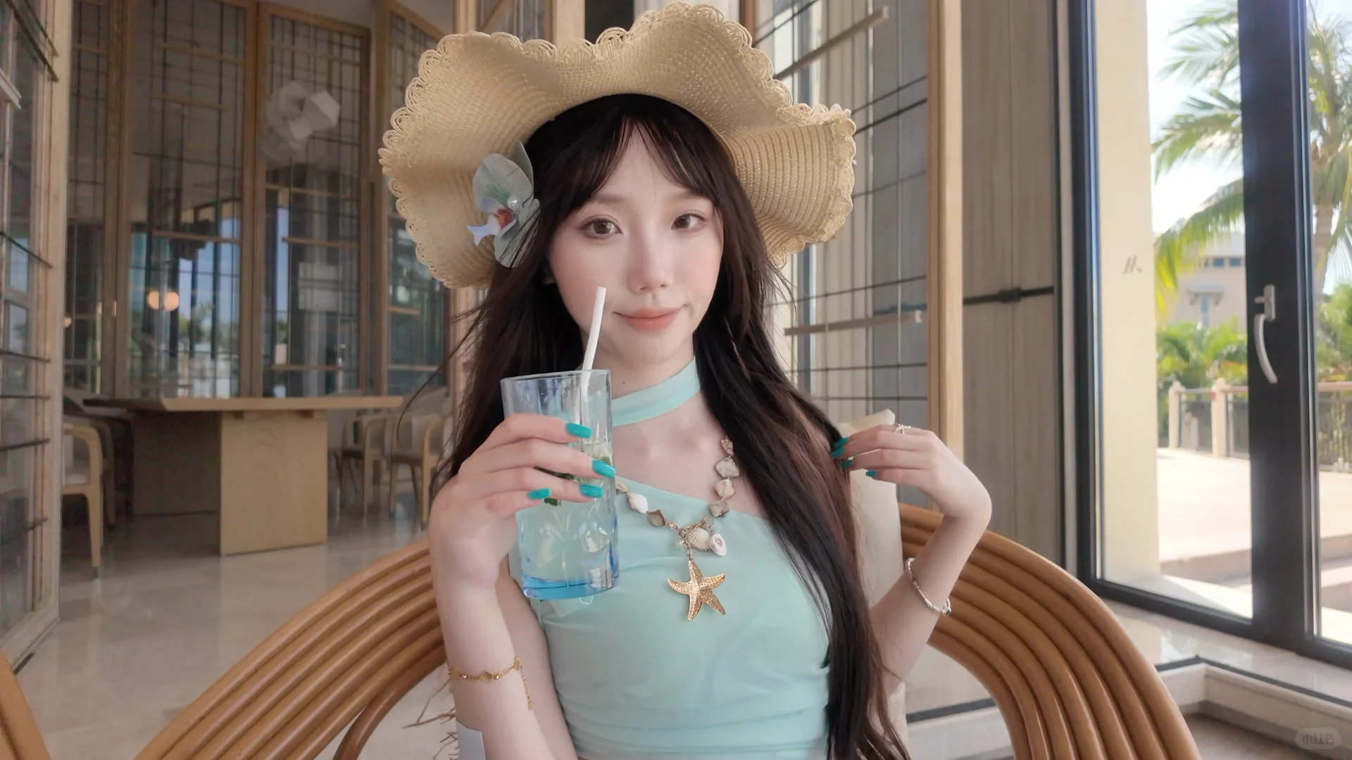 海边度假ootd?‍♀️薄荷味的夏天