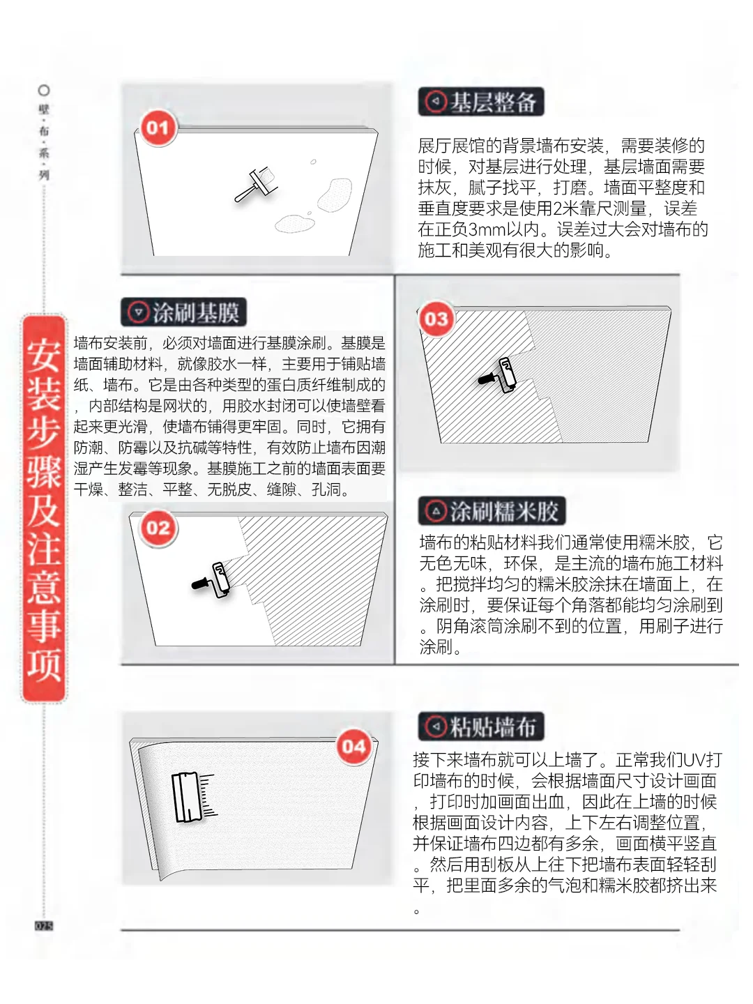 展厅5种常见壁布【文化墙】工艺与材质