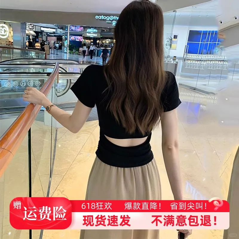 设计感辣妹正肩短袖T恤 夏日吸睛神器