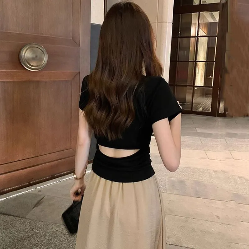 设计感辣妹正肩短袖T恤 夏日吸睛神器