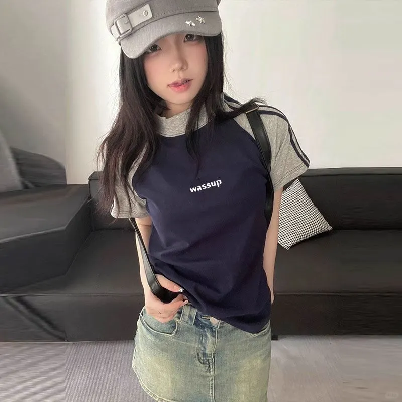 2025辣妹必备！粉色正肩修身短T