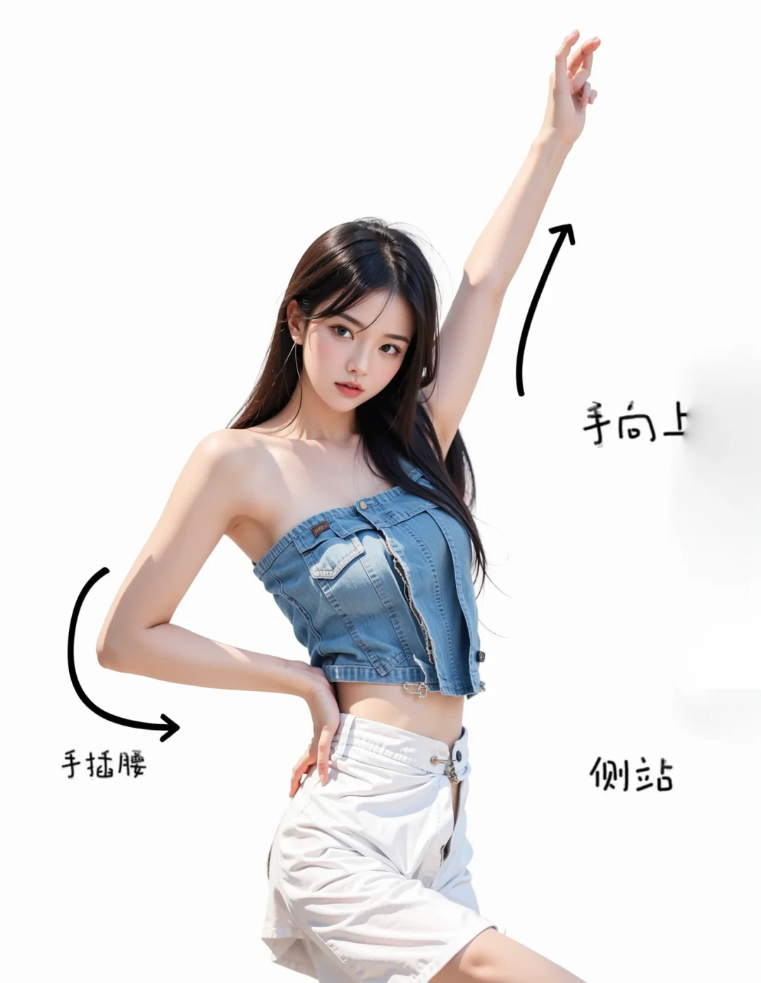 辣妹半身照姿势超万能，简单易学快码住?