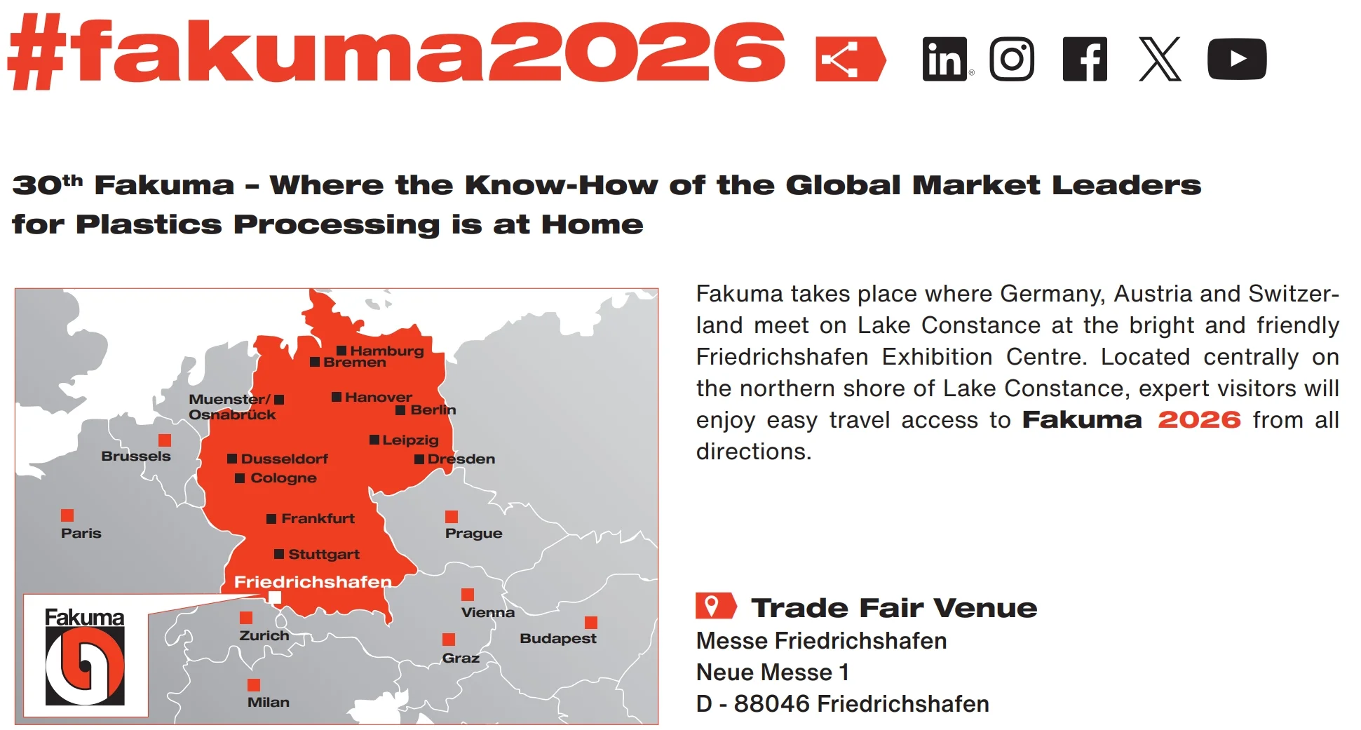 2026年德国塑料工业技术及制造展FAKUMA