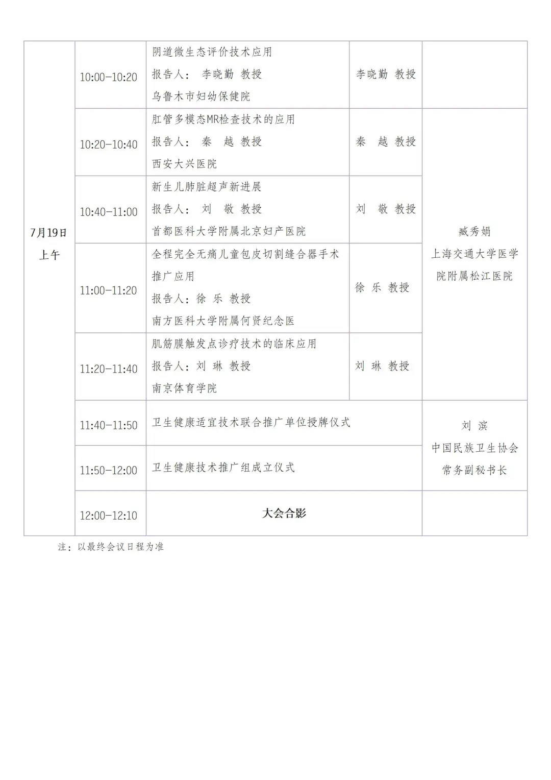 2025年第一期国家卫生健康适宜技术推广会