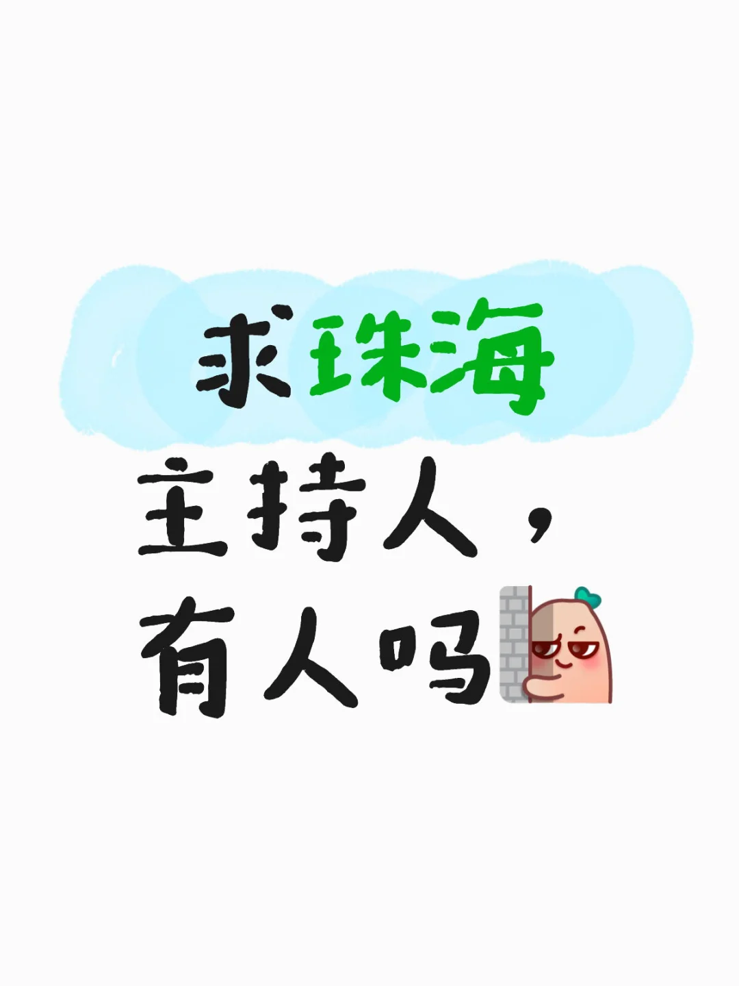 珠海招商会求主持人一名