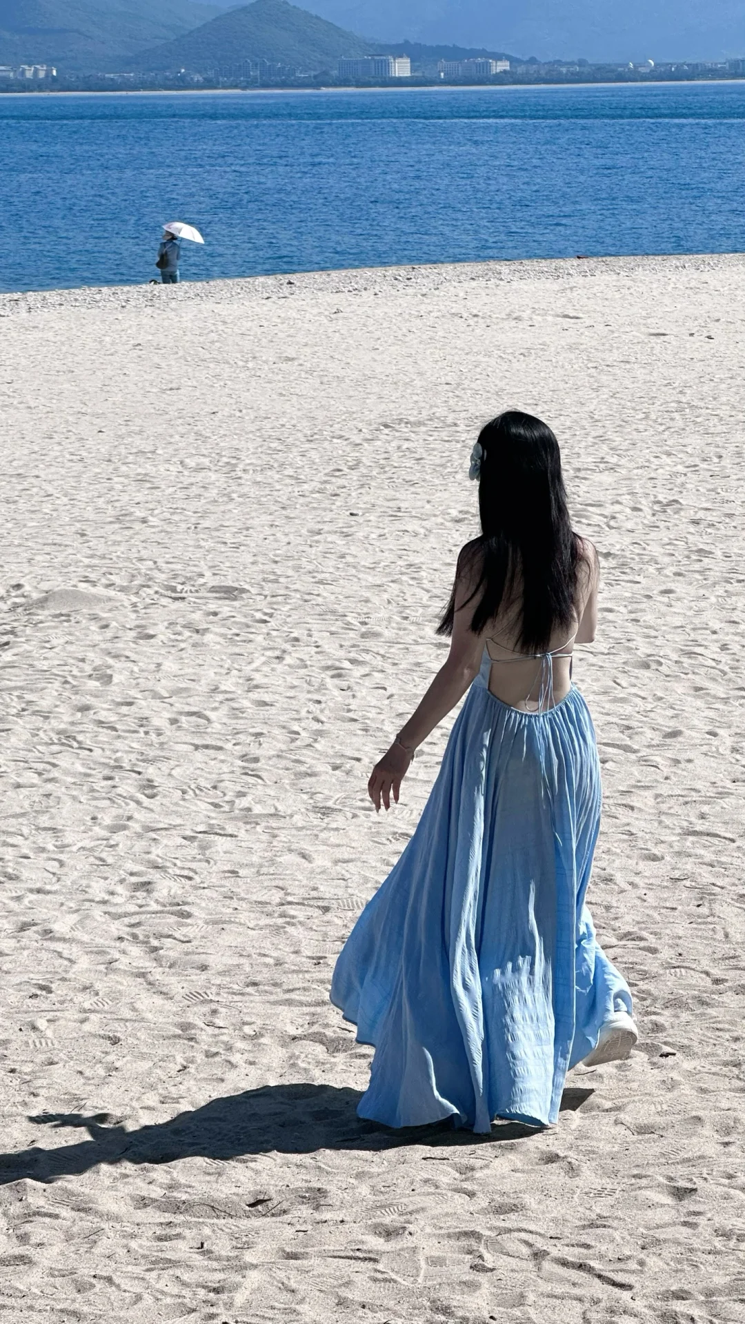 好多姐妹问的这条蓝色海岛连衣裙