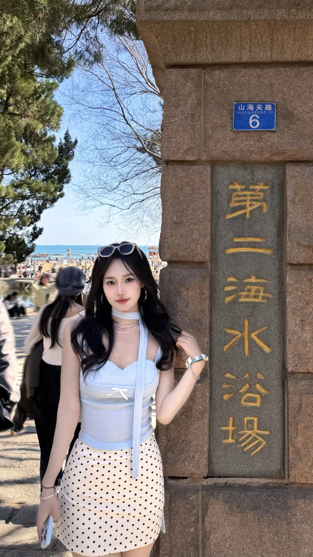 在海边的出片穿搭?️