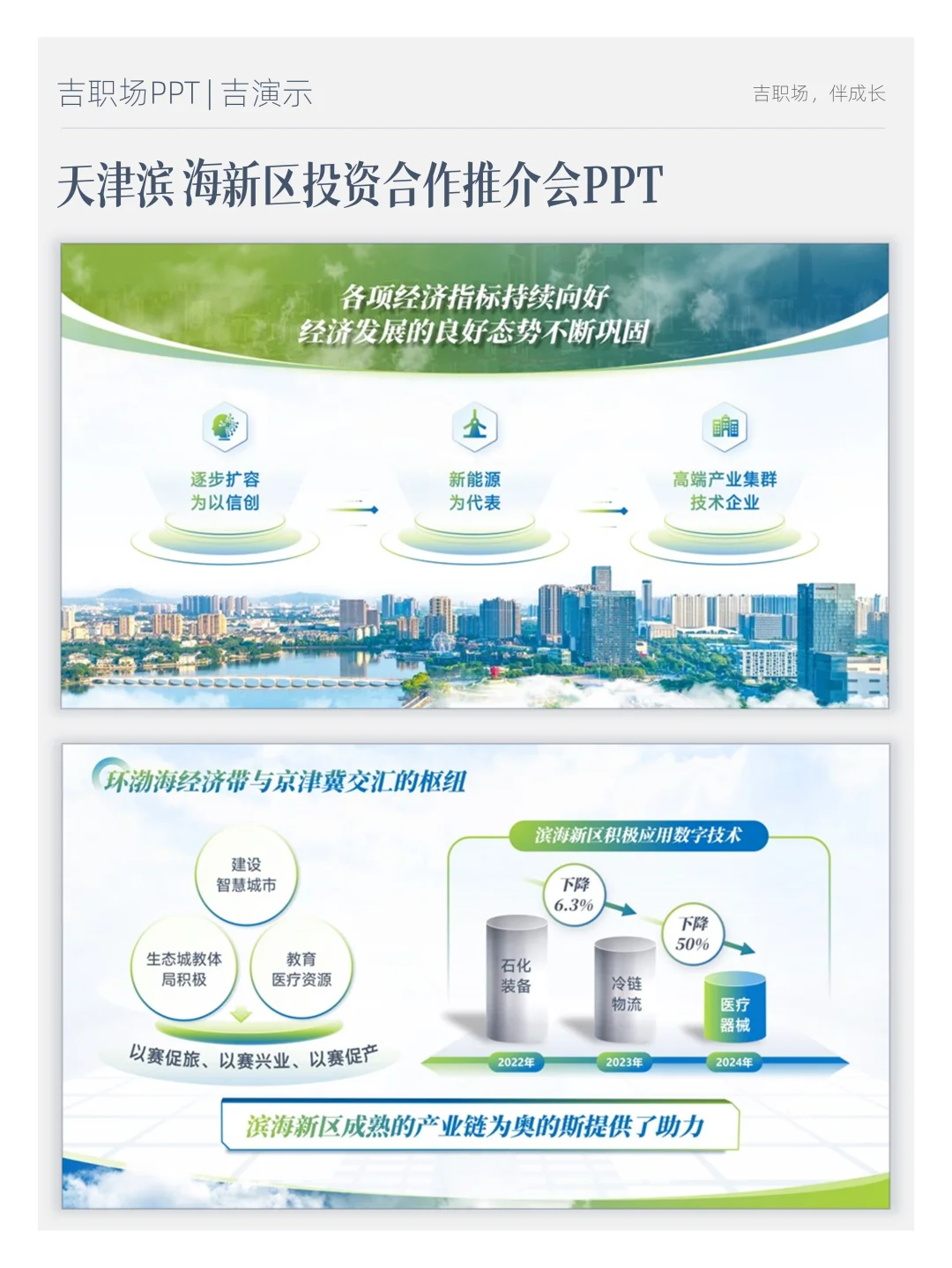 23页天津滨海新区投资合作推介会PPT
