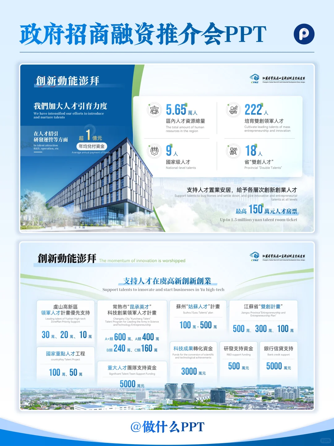 政府招商融资推介会PPT还不会做吗，快来抄
