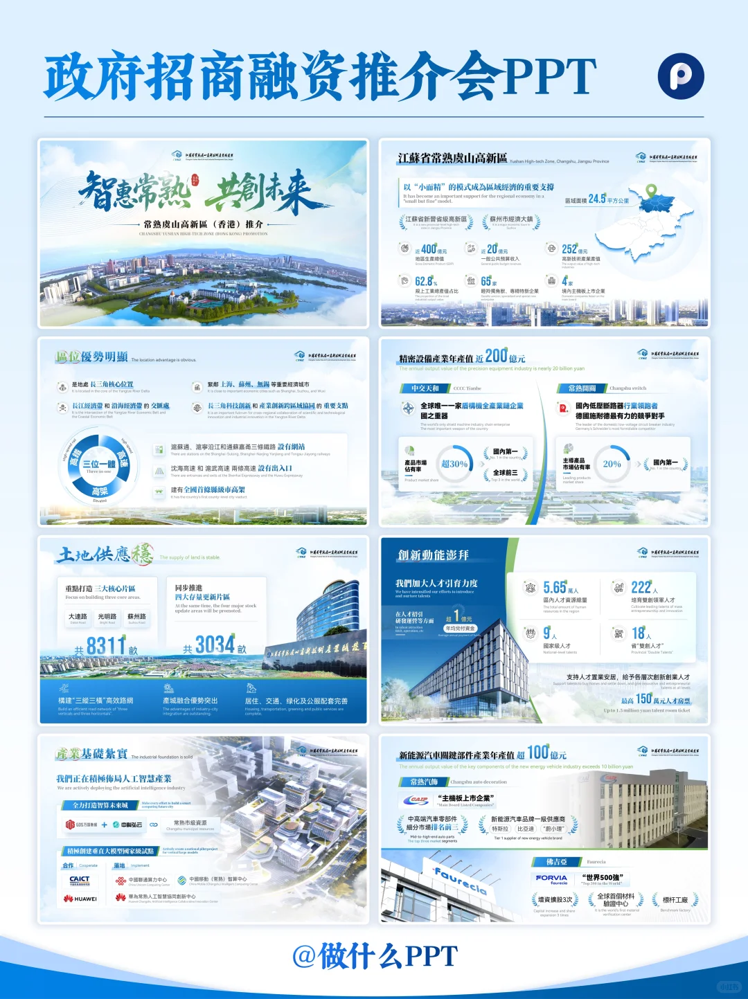 政府招商融资推介会PPT还不会做吗，快来抄