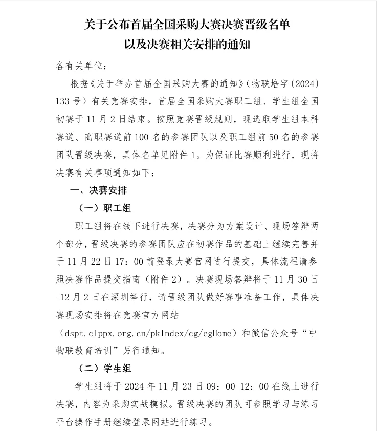 首届采购大赛