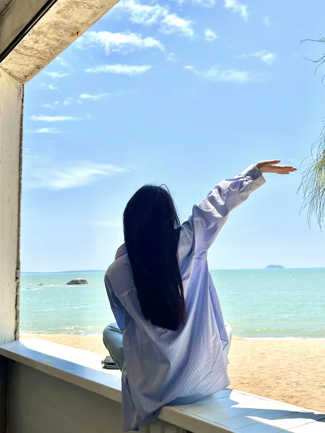 存一些海边拍照姿势 ???i人快来学