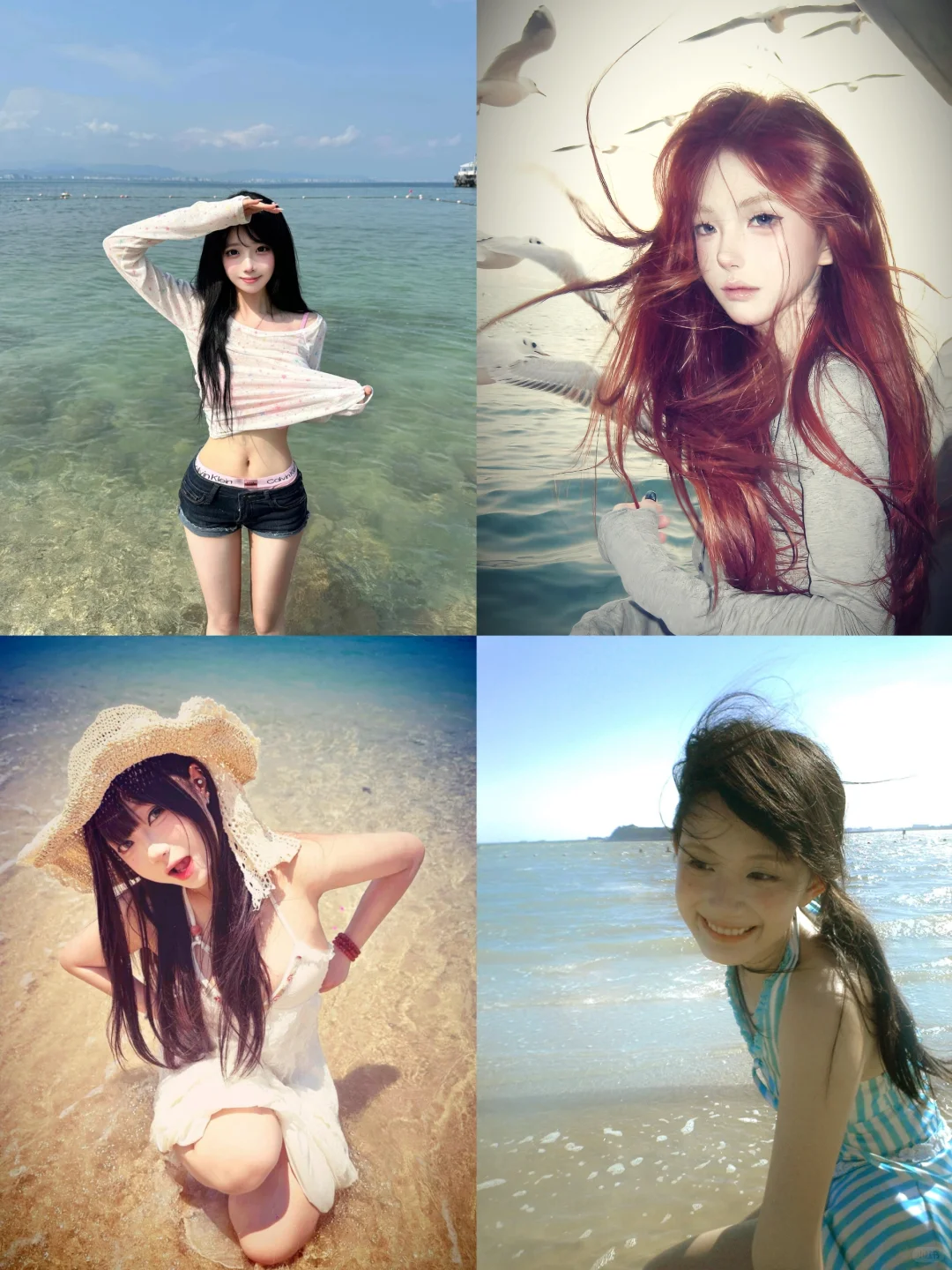 提前预习！！！古早感海边拍照姿势?三亚