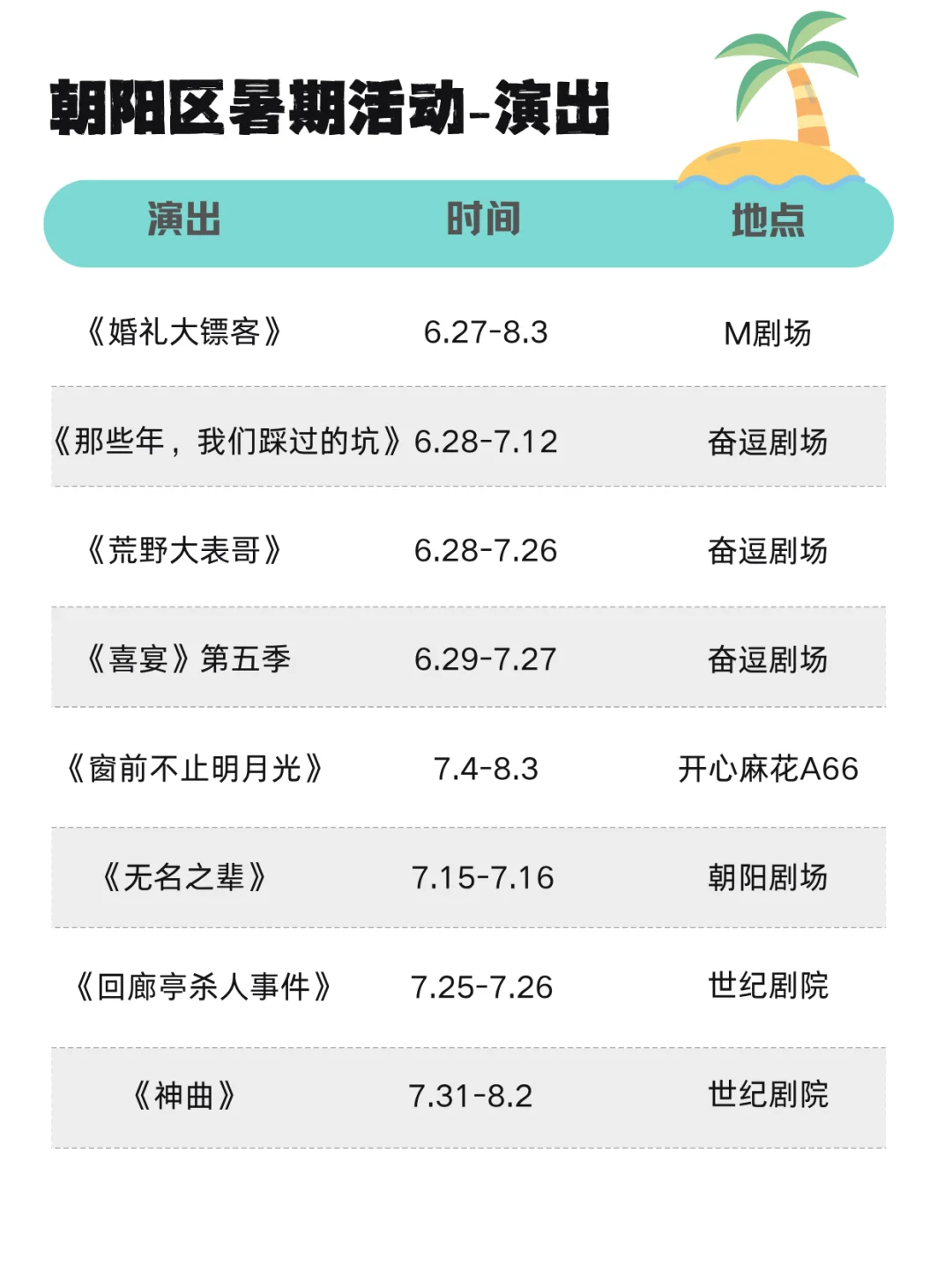 暑假活动合集?北京朝阳活动太丰富啦