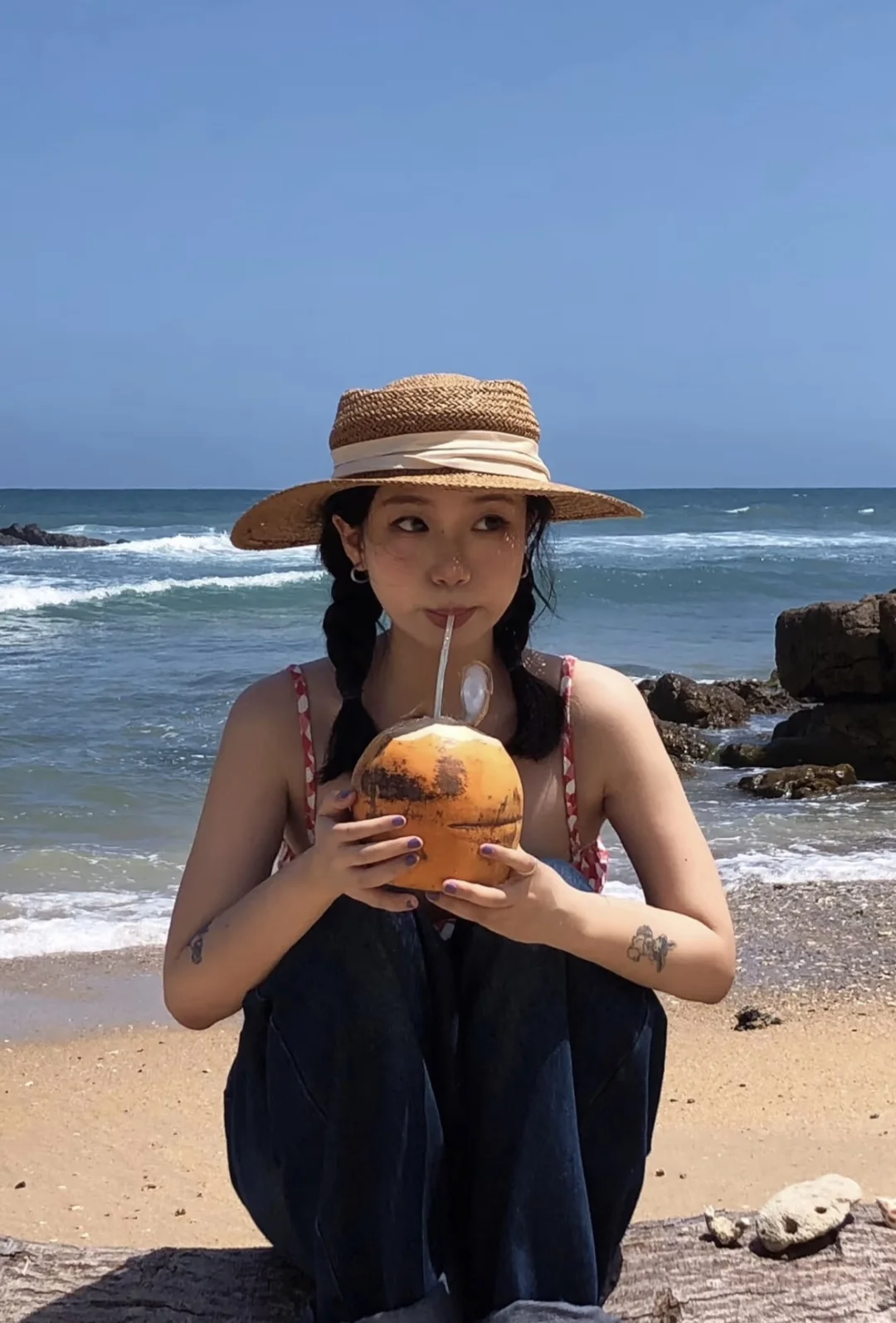 海边拍照姿势+穿搭