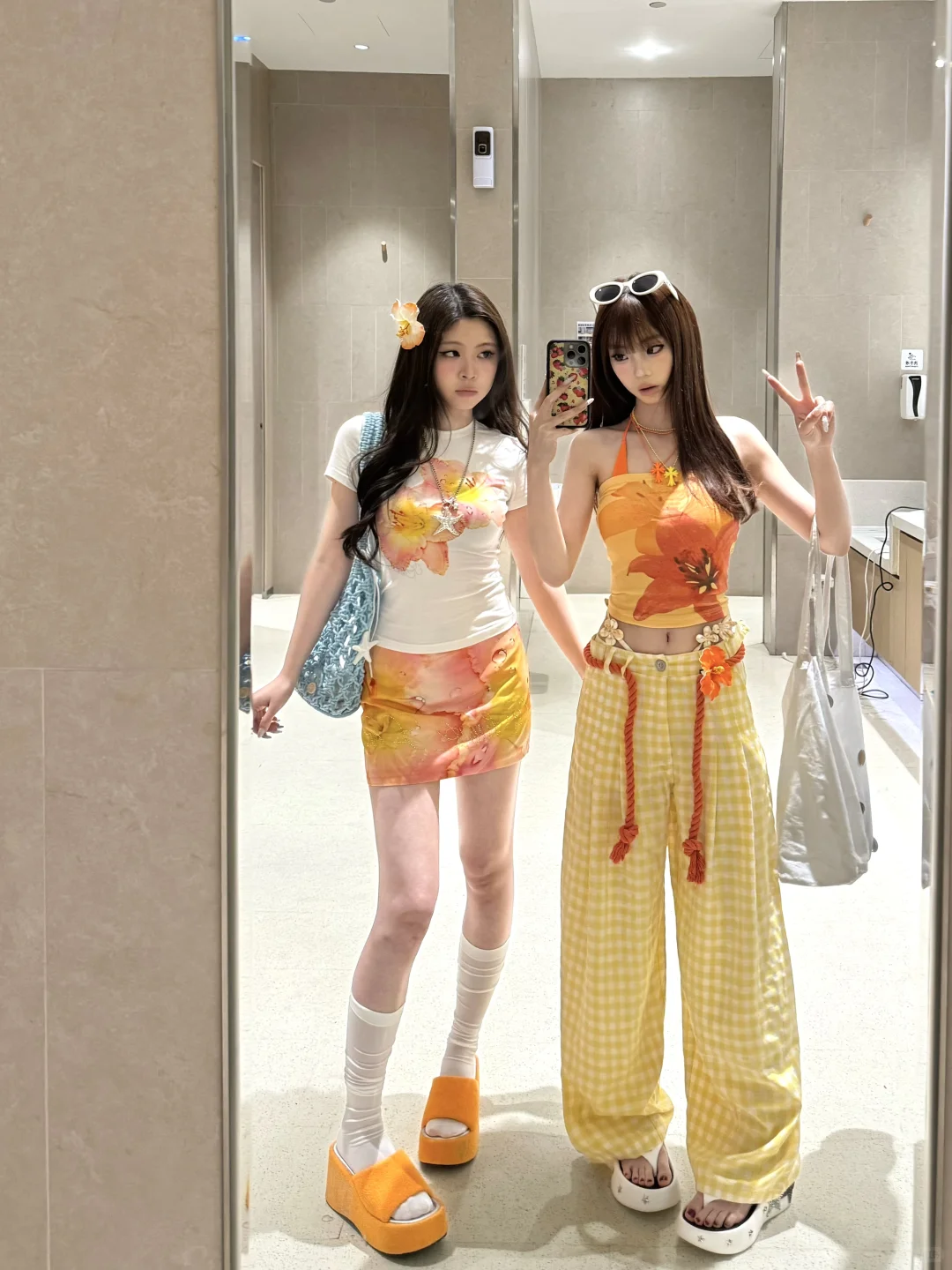 夏季和姐妹的海边穿搭合集来咯?️