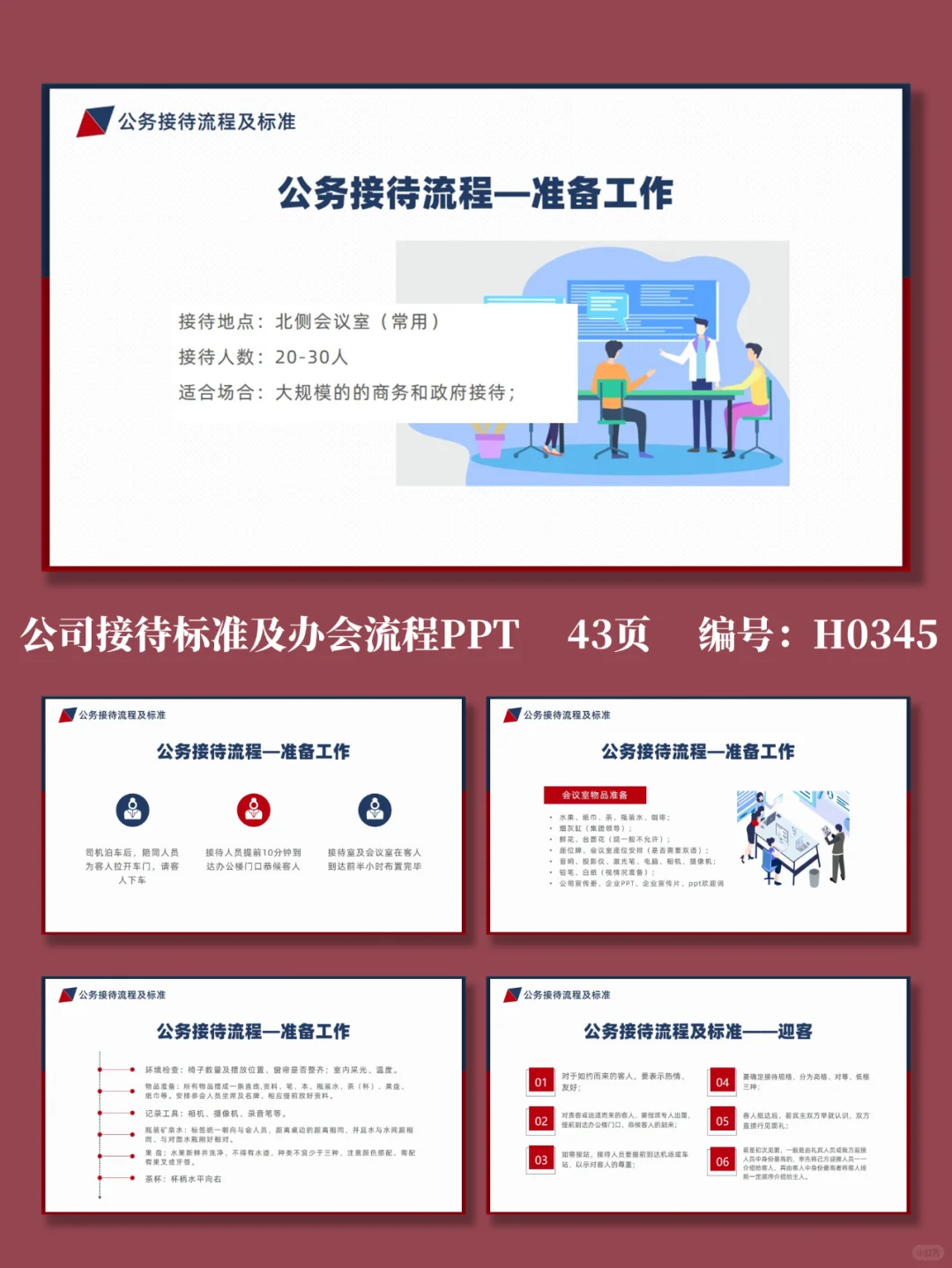 公司接待标准及办会流程PPT
