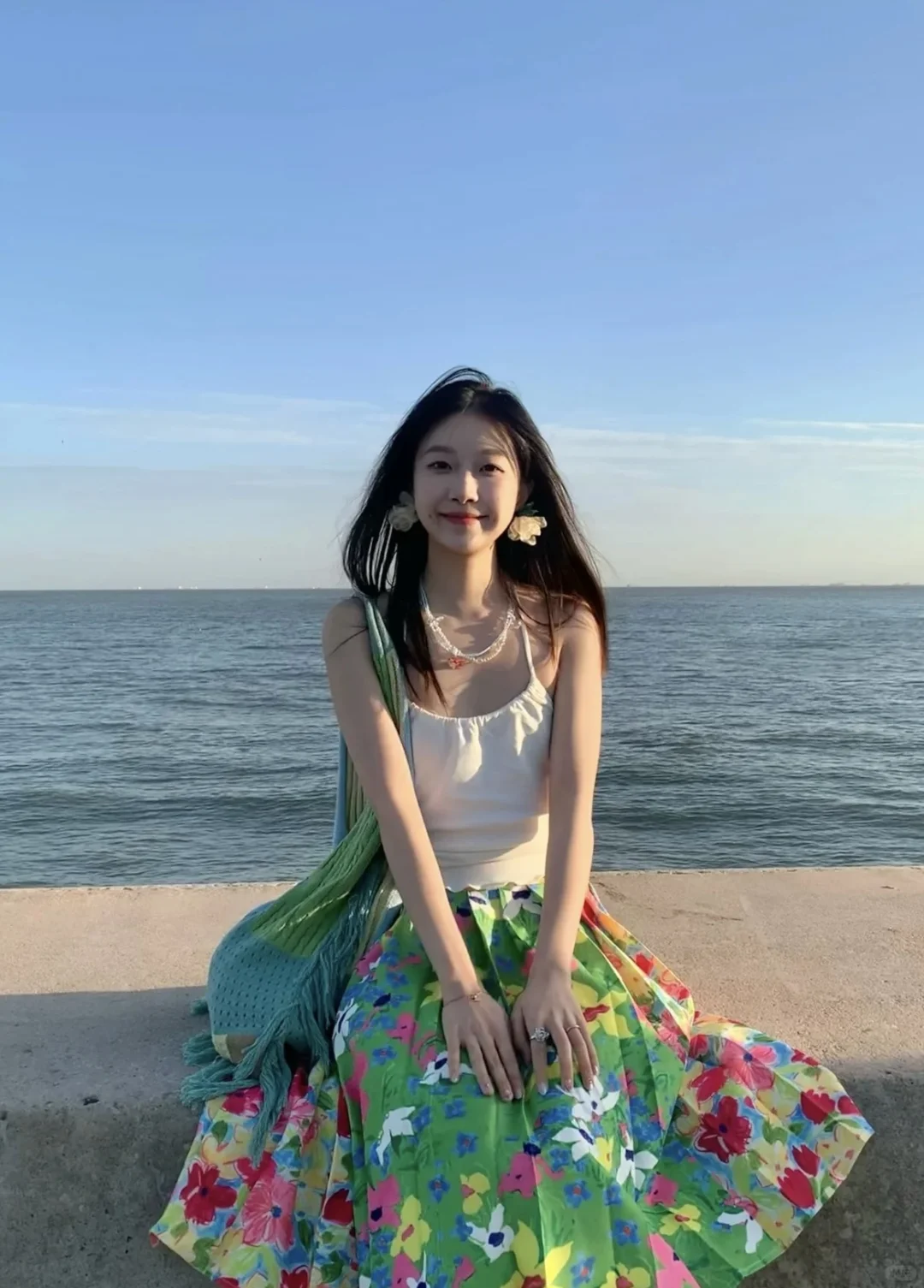 海边拍照姿势+穿搭