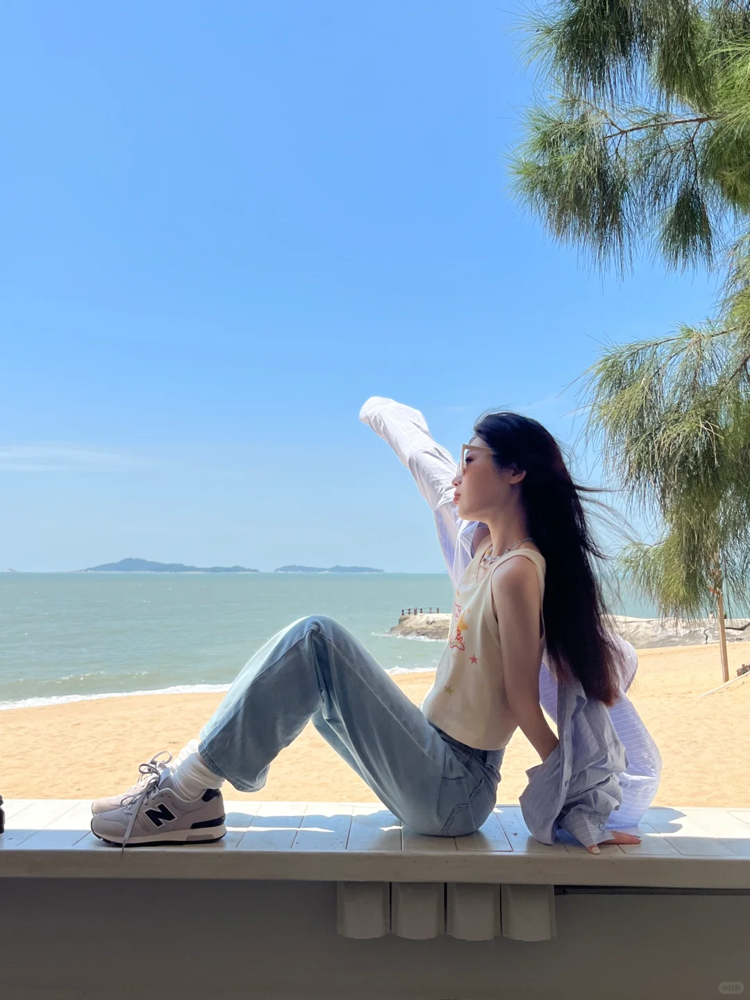 存一些海边拍照姿势 ???i人快来学