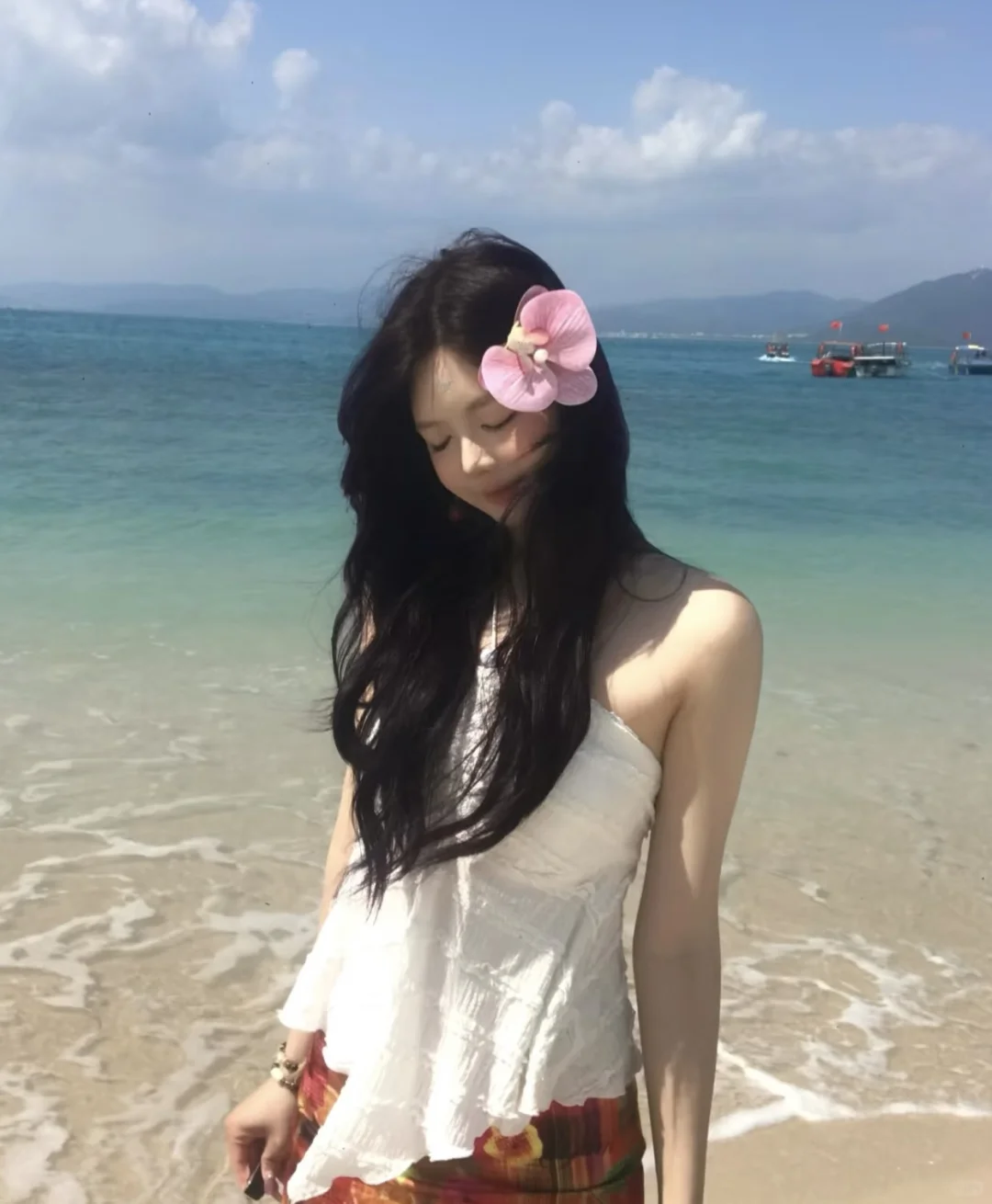 海边拍照姿势+穿搭