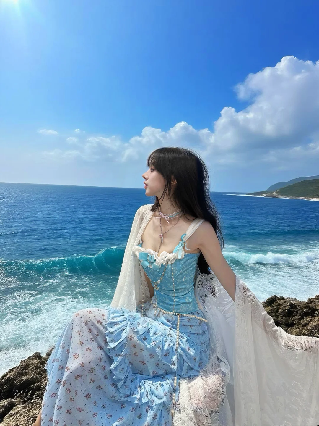 蓝调白月光?海边度假?巴洛克人鱼姬套装