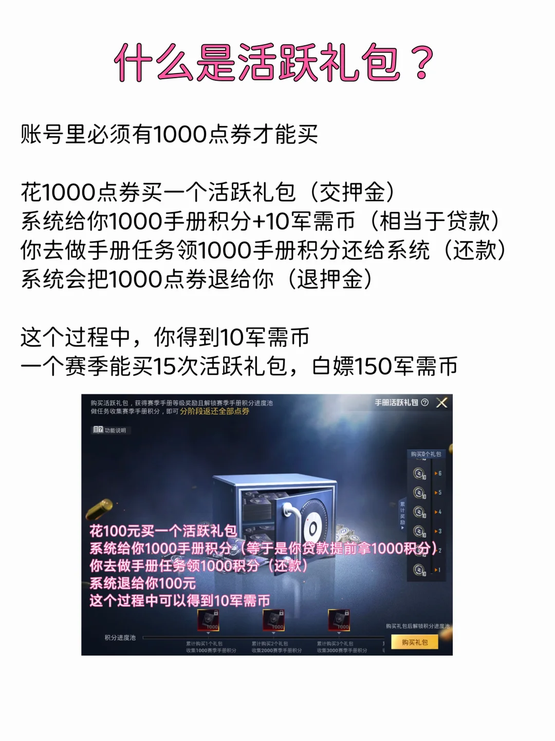 新赛季买手册攻略～今天是累充最后一天