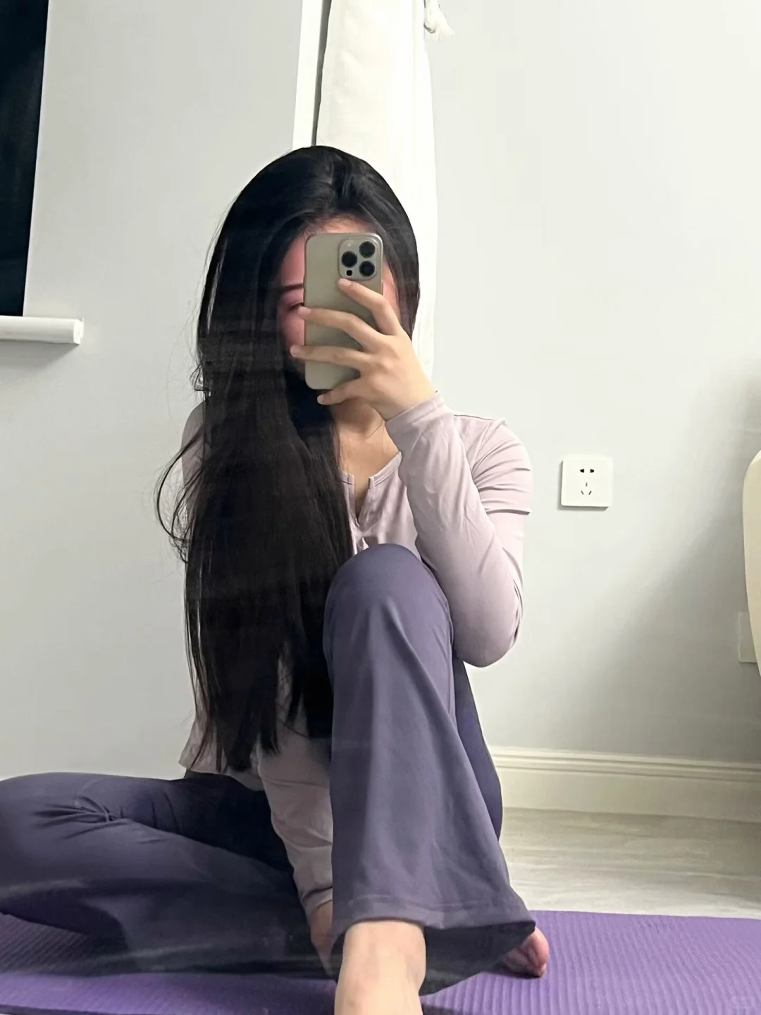 真的好爱紫色瑜伽服?