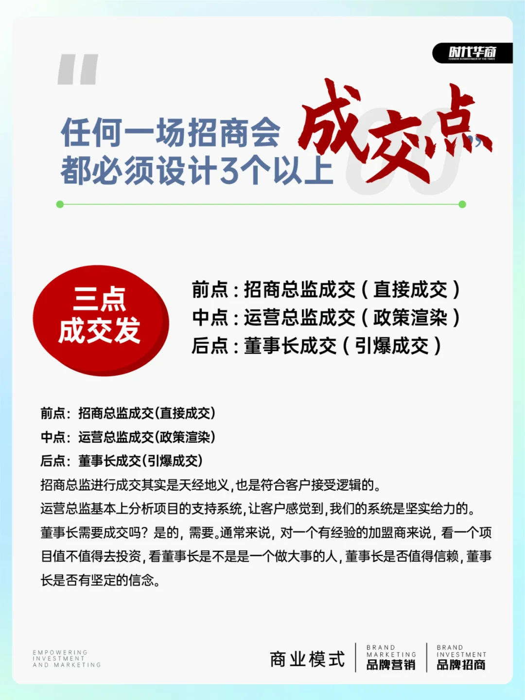 什么是招商会成交?