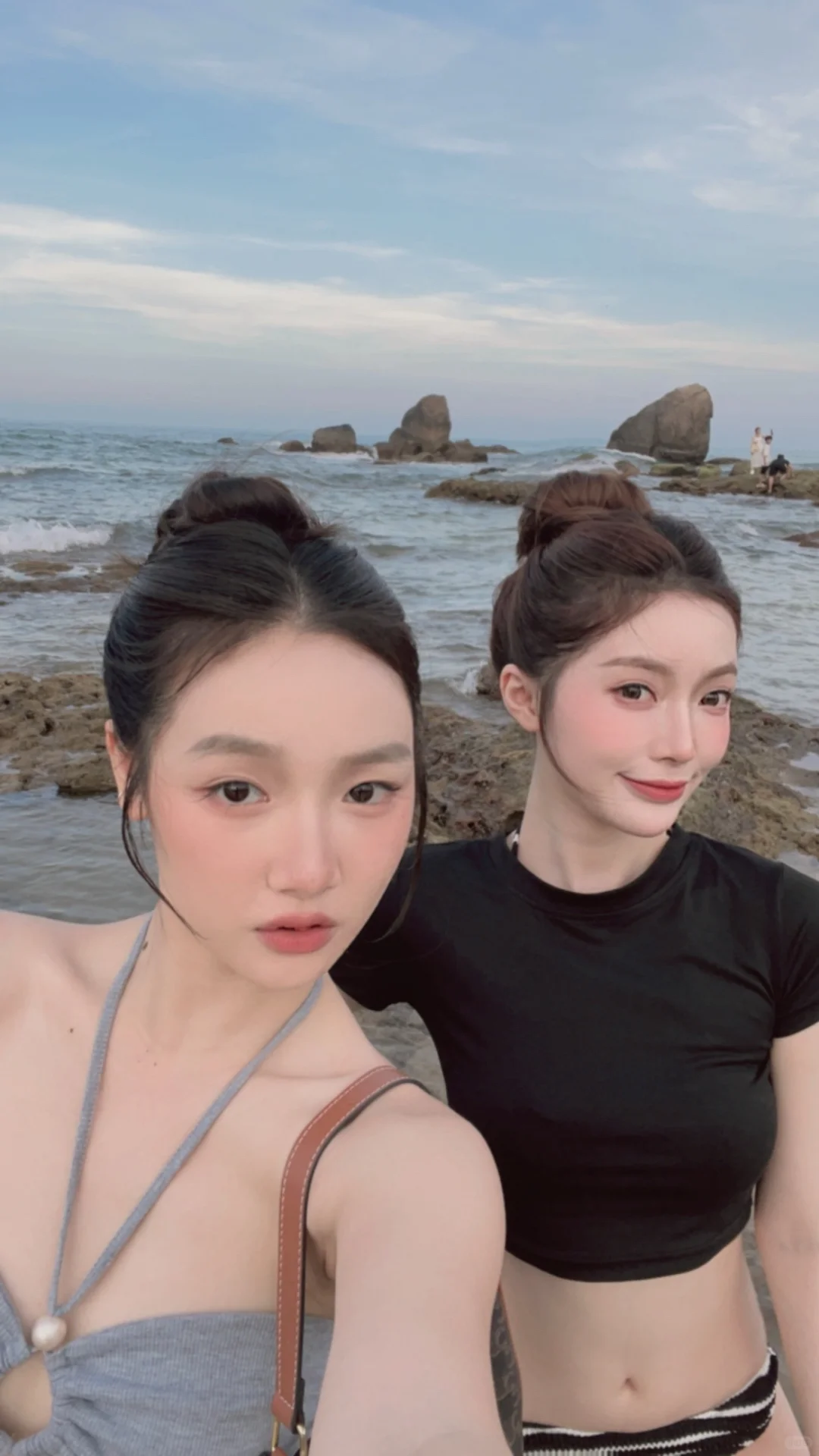傍晚海风礁石?
